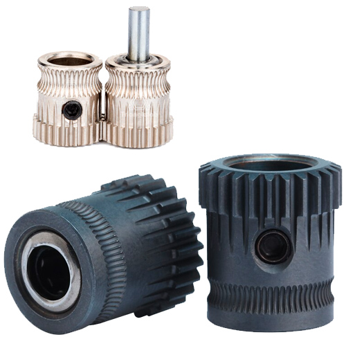 Hardened steel and nano coated extruder gears